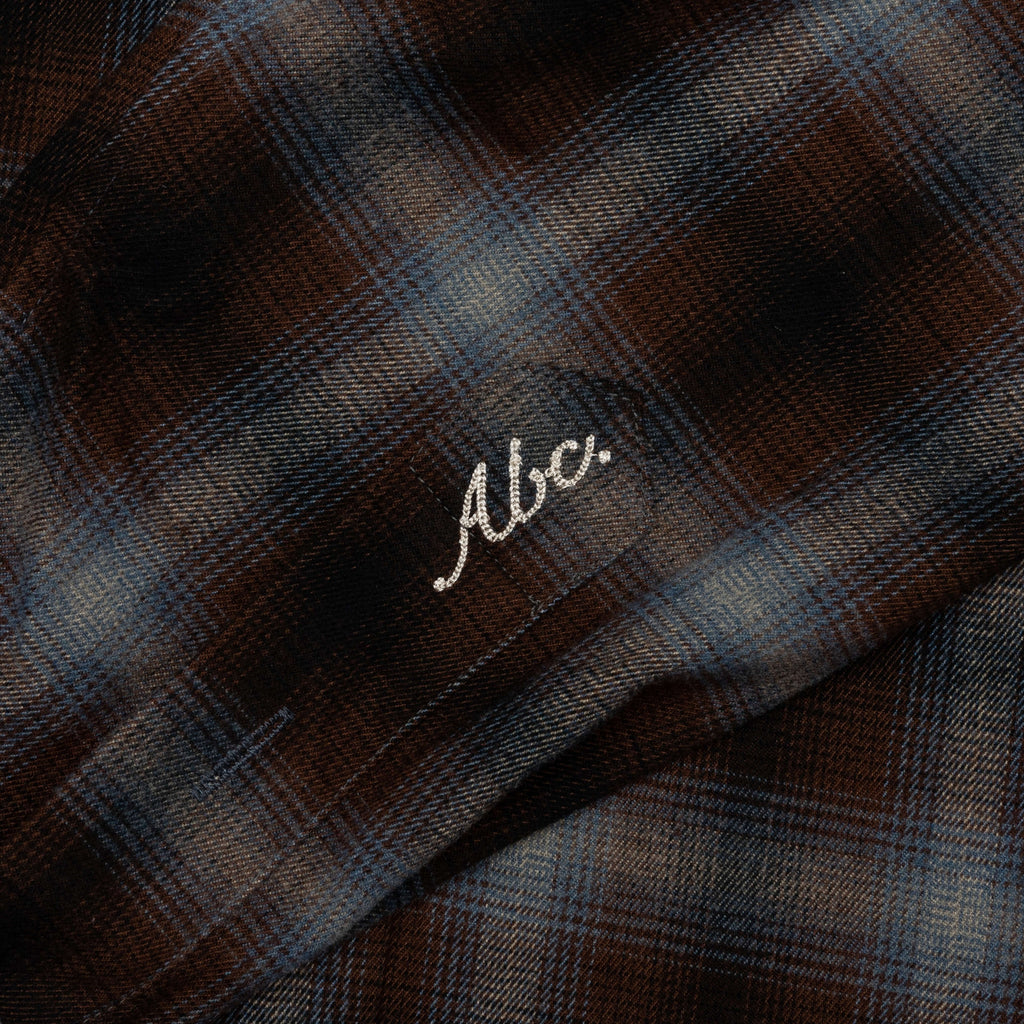 Abc Flannel Plaid Puffer Quilted Jacket Blue