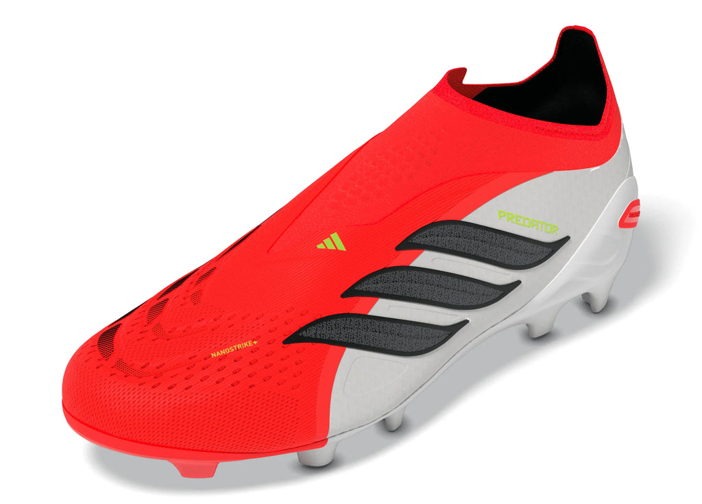 adidas Predator Elite Laceless FG Firm Ground Youth Soccer Cleats Red Black White