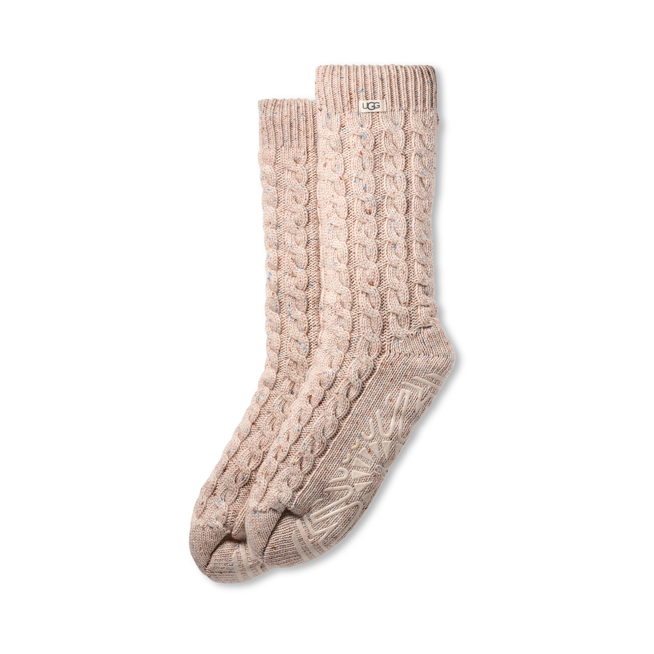 Women's Elowyn Cable Knit Fleece Lined in Cream Confetti