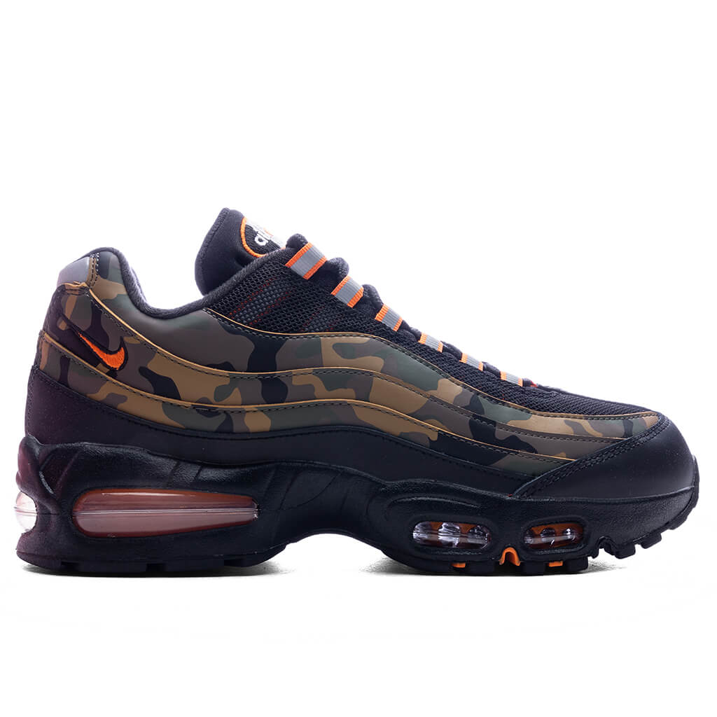 Air Max 95 Black Golden Beige Safety Orange Metallic Silver