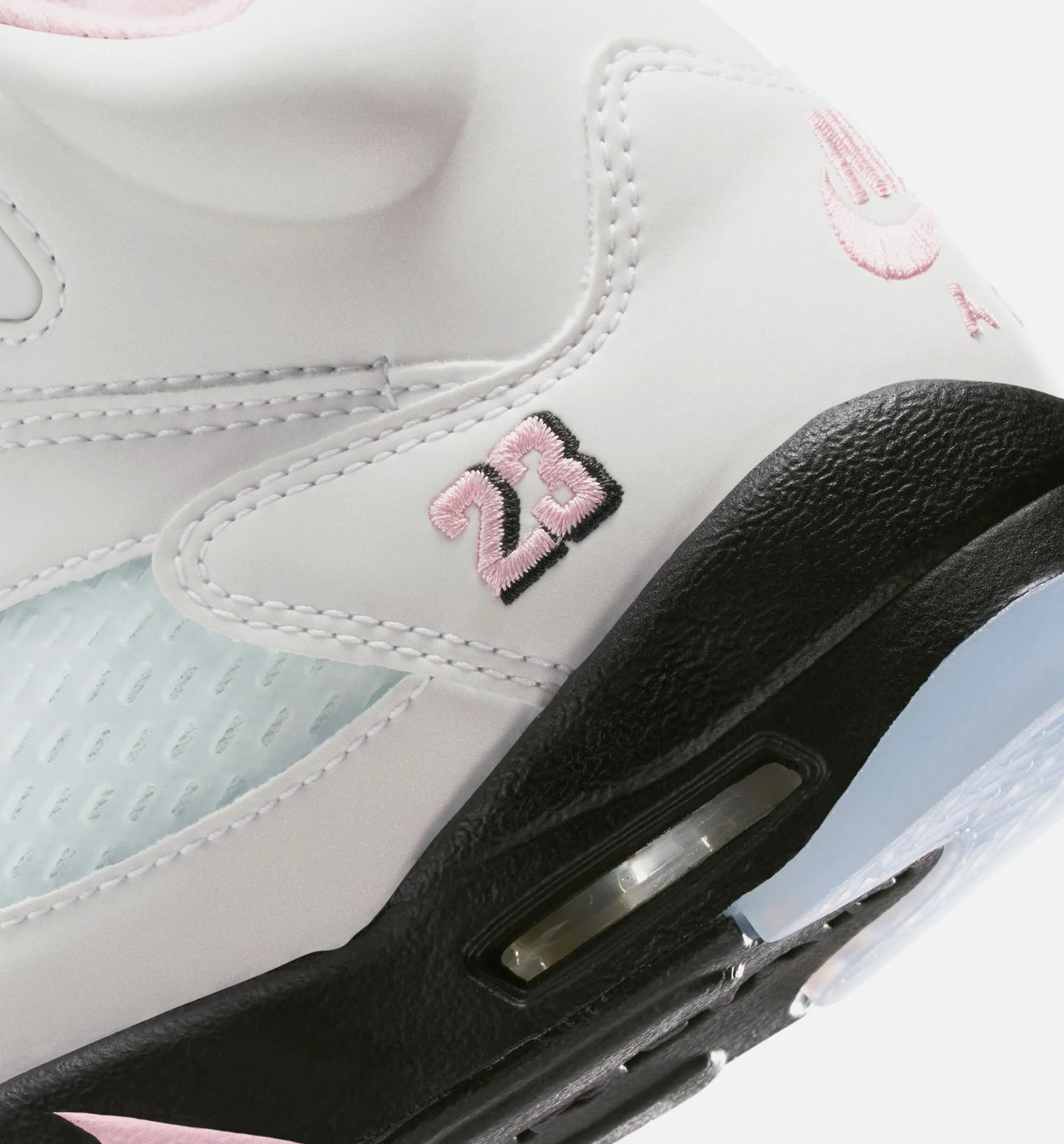 Air Jordan 5 Retro Medium Soft Pink Grade School Lifestyle Shoe White Medium Soft Pink Black Free Shipping