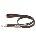 Wide Leather Dog Leash Brown