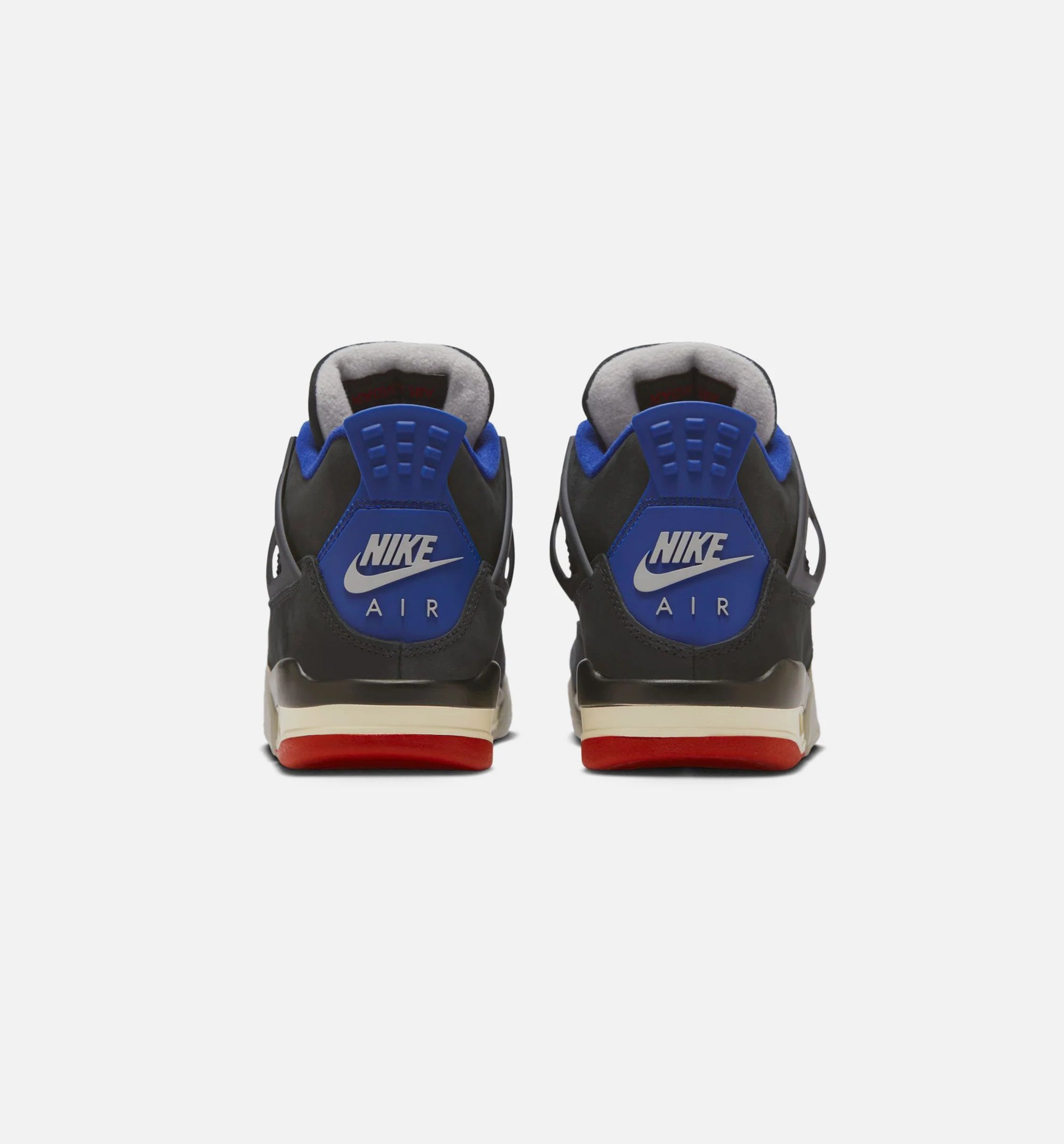Air Jordan 4 Retro Rare Air Grade School Lifestyle Shoe Black Fire Red Deep Royal Blue