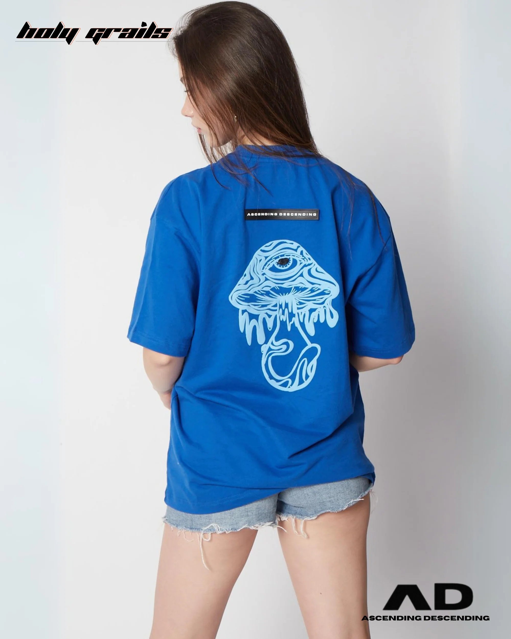 Magic Mushroom Blue T Shirt HG x Ascending Descending