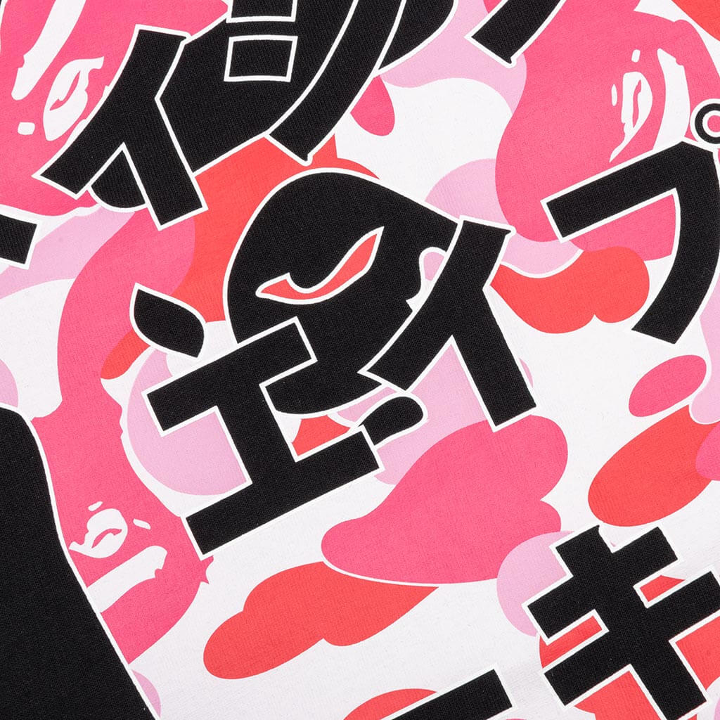 Abc Camo Japanese Letters L S Tee Black Pink