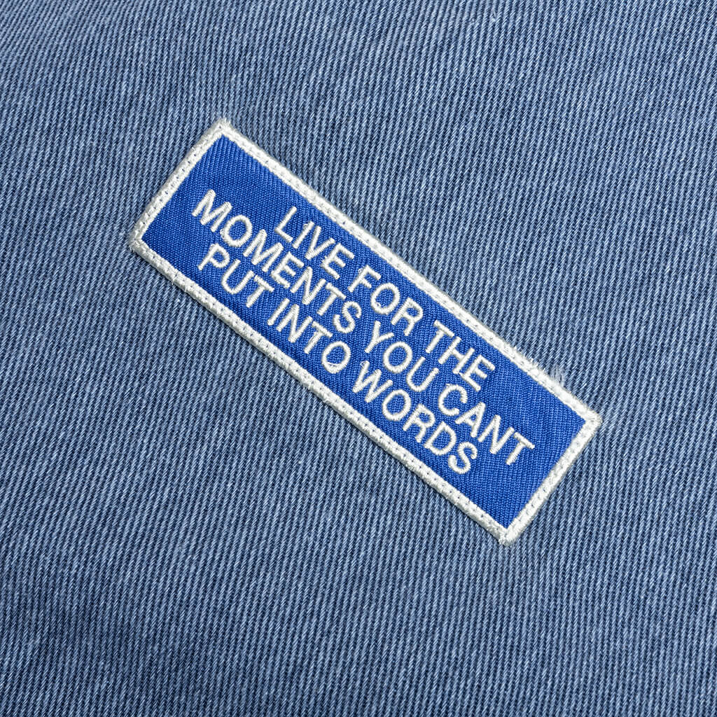 Twill Full Zip Shirt Blue