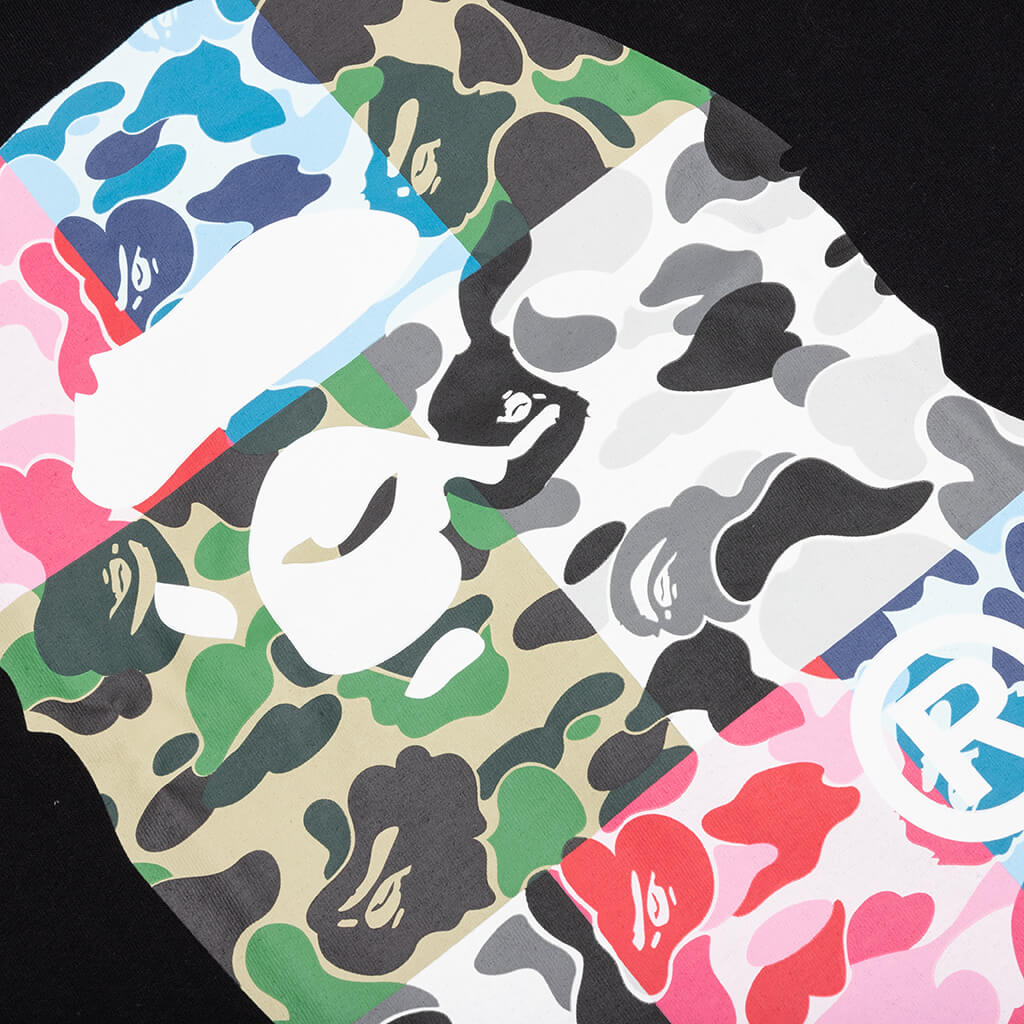 Abc Camo Crazy Big Ape Head Tee Black