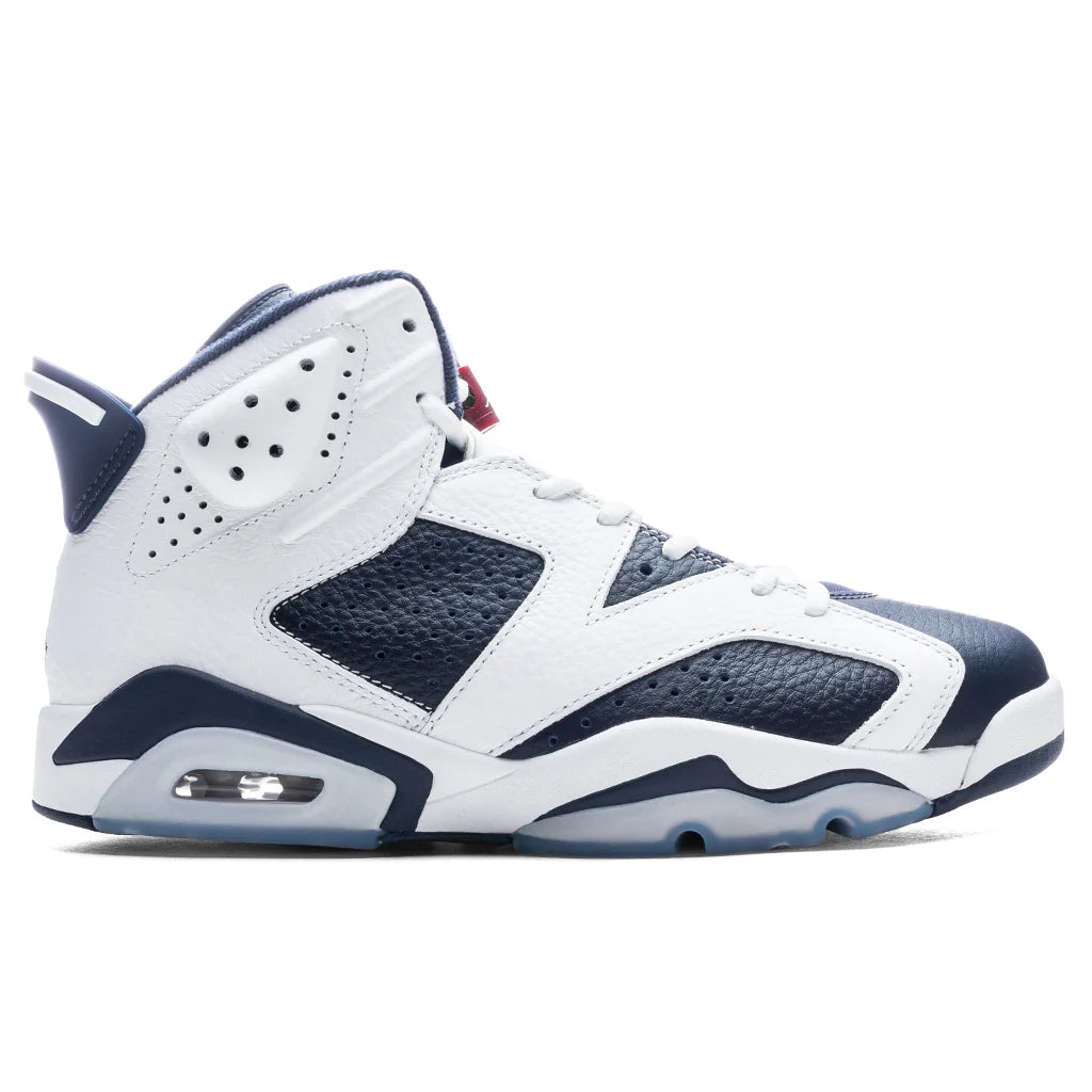 Air Jordan 6 Retro Olympic White Varsity Red Midnight Navy