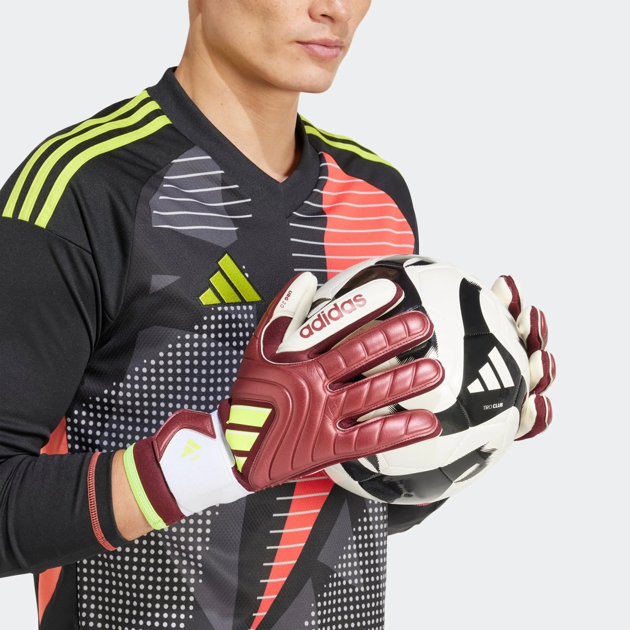 adidas Copa Pro Goalkeeper Gloves Shadow Red White Solar Yellow