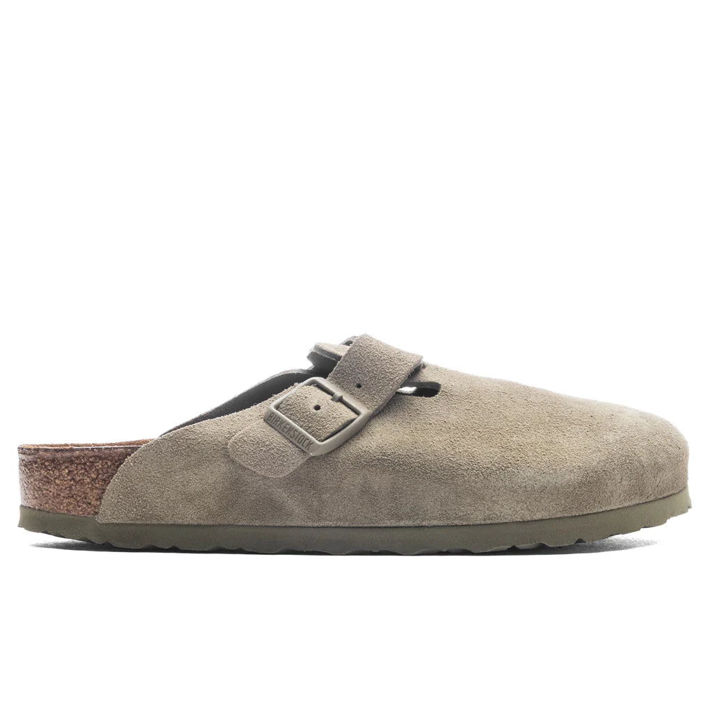 Boston Suede Leather Faded Khaki