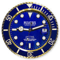Anytime Clock Gold Blue