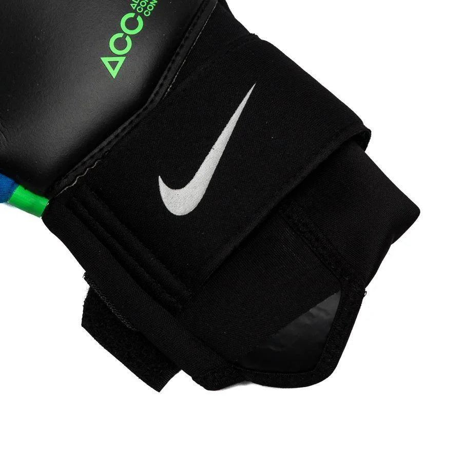 Nike Phantom Elite Goalkeeper Soccer Gloves Blue Black Silver