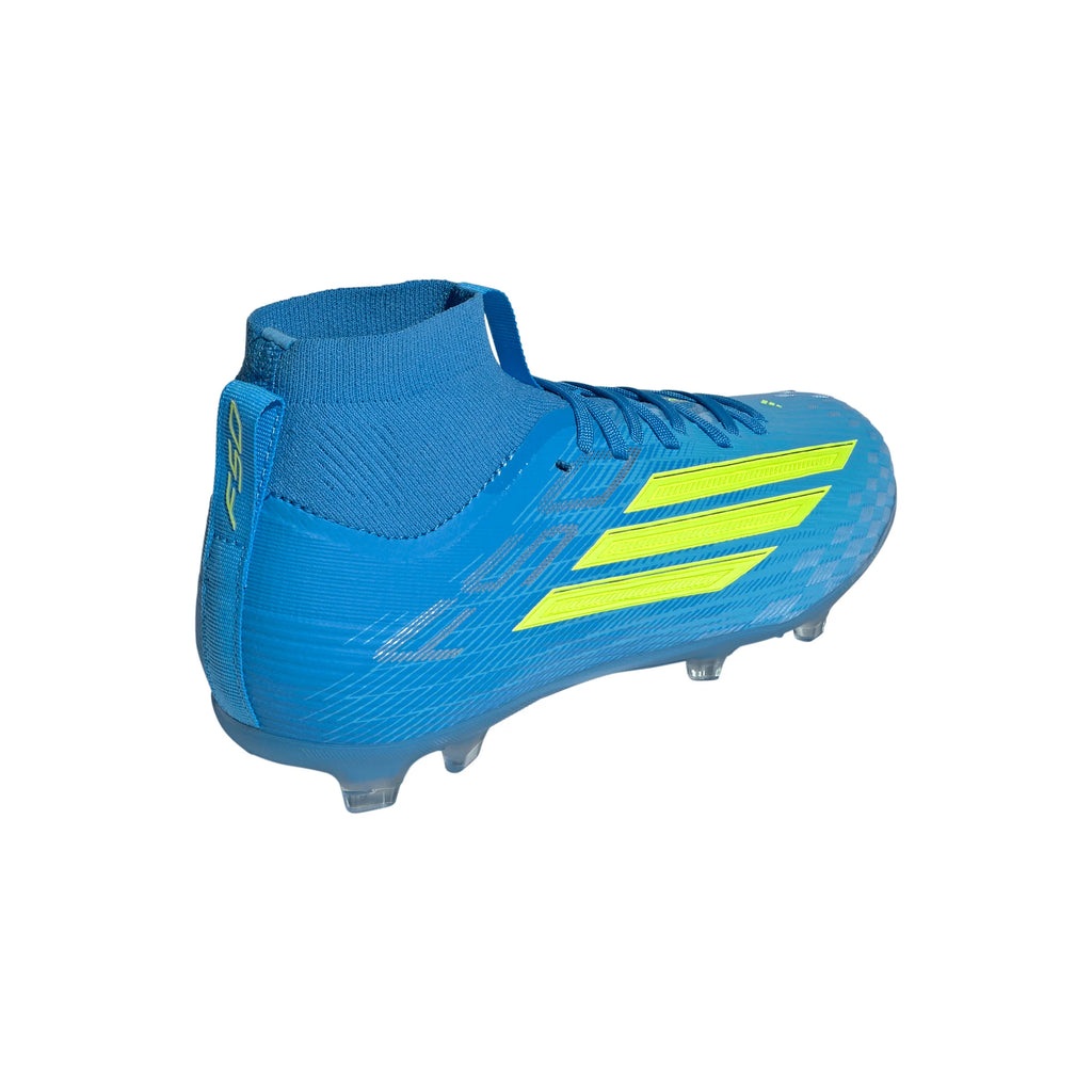 adidas F50 Elite Mid Cut FG Firm Ground Youth Soccer Cleats Blue Yellow Aqua