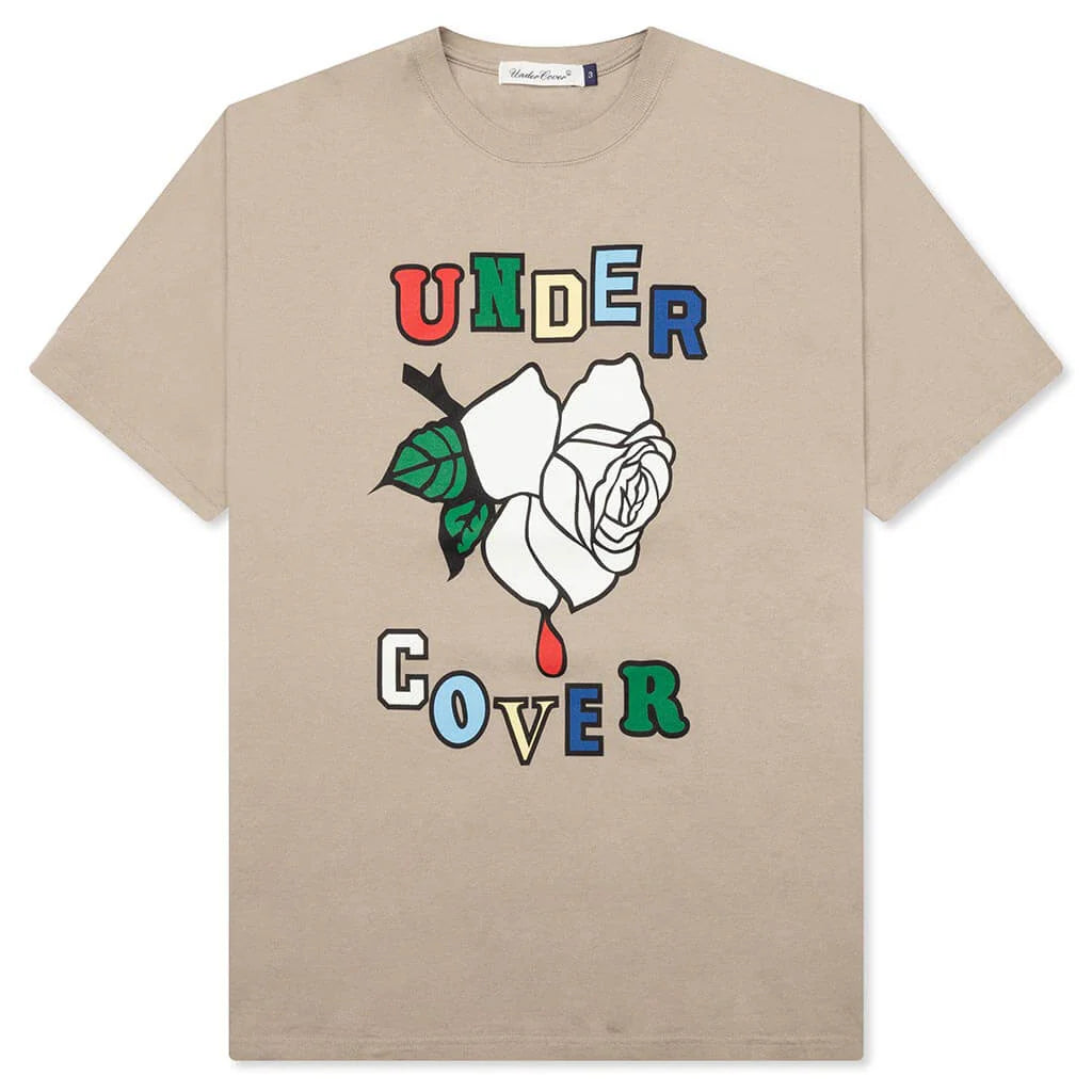 Flower T Shirt Beige