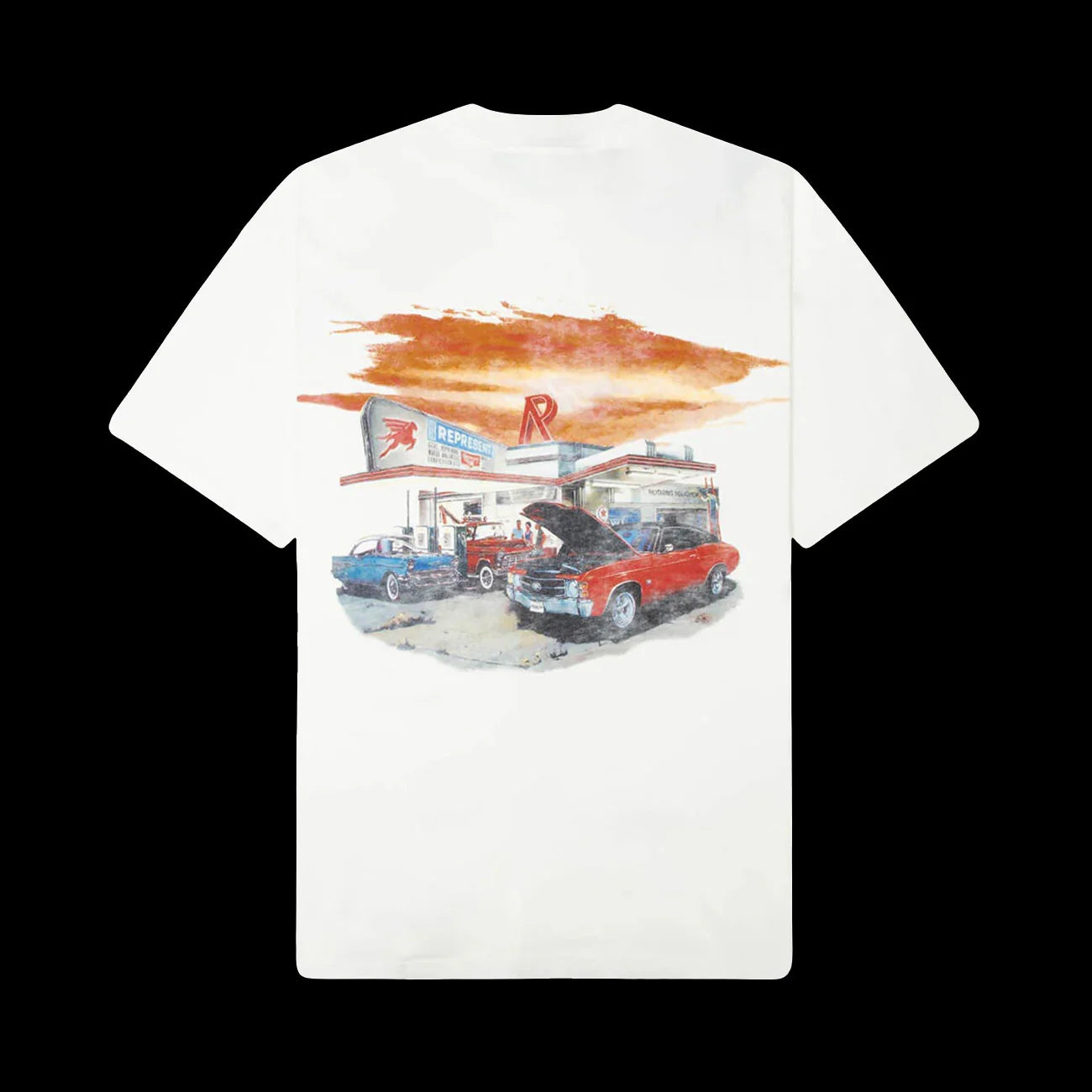 Represent 24 Hour Service T Shirt Flat White