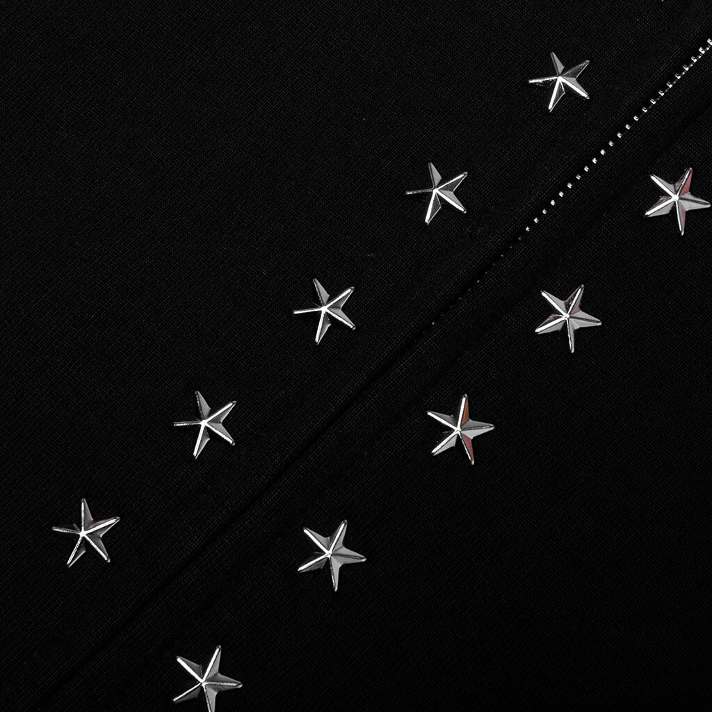 Pleasures x Zero Dane Studded Hoodie Black