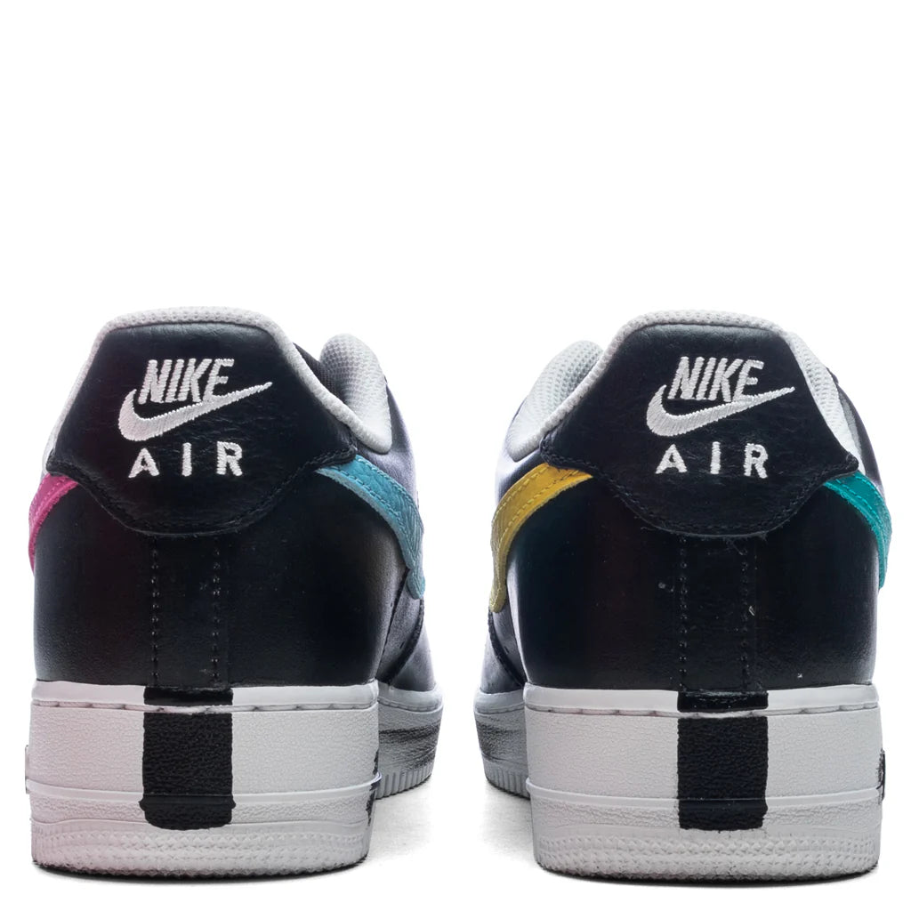 Nike x PEACEMINUSONE Air Force 1 07 Para Noise 30 Black New Emerald Pinkfire