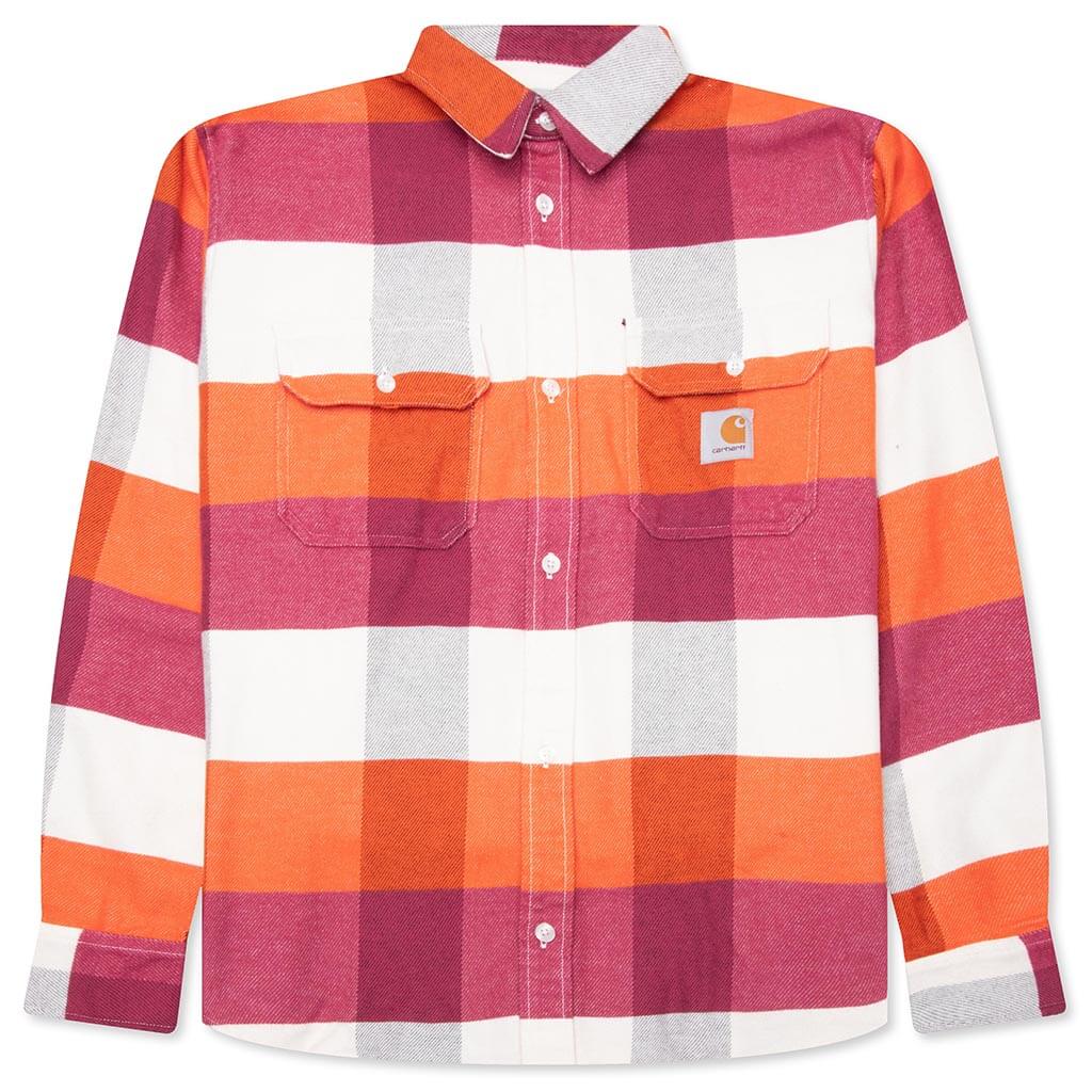 Lyman L S Shirt Lyman Check Kumquat