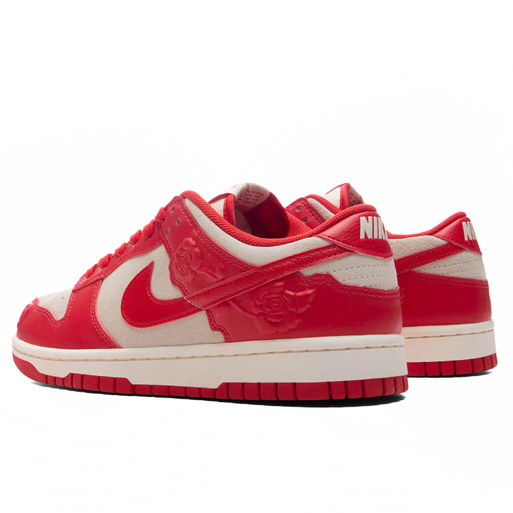 Womens Dunk Low Red Roses Coconut Milk University Red Pale Ivory
