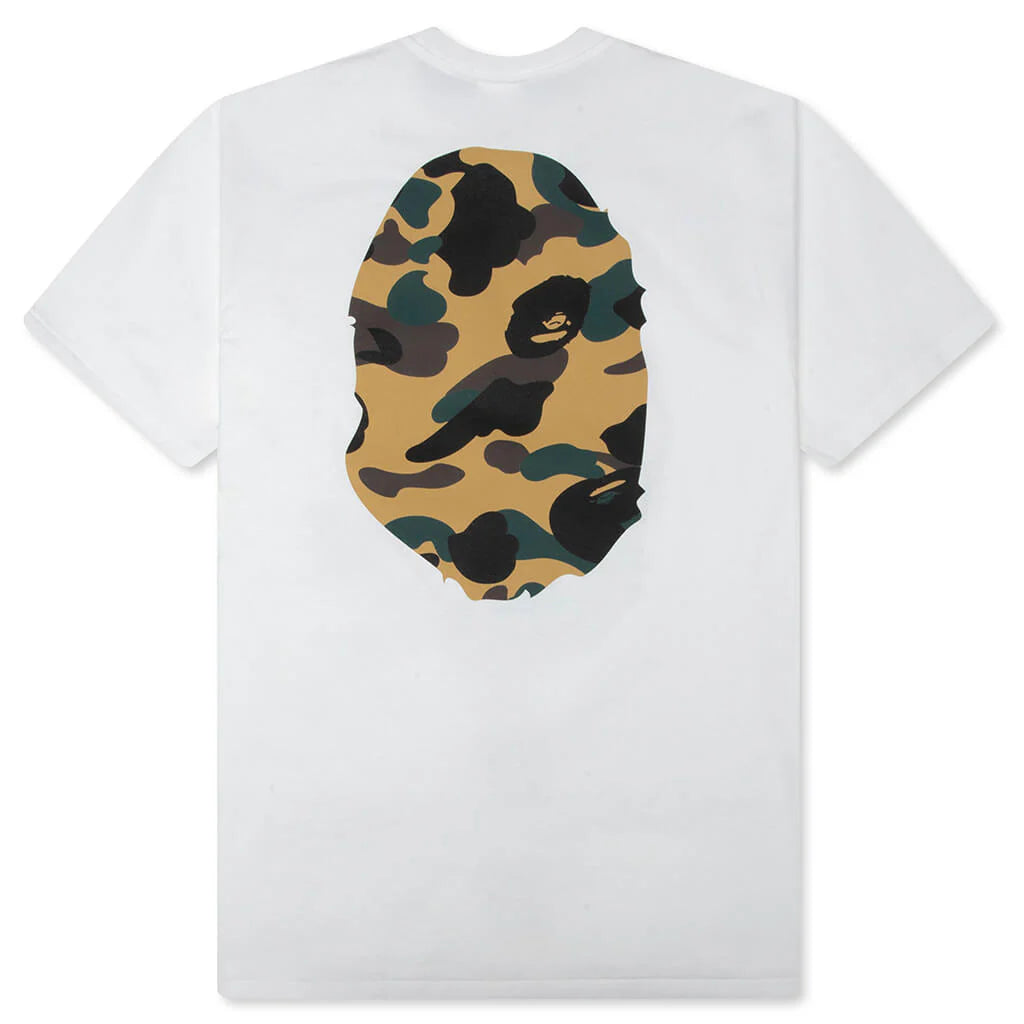 1st Camo Big Ape Head Tee White Yellow