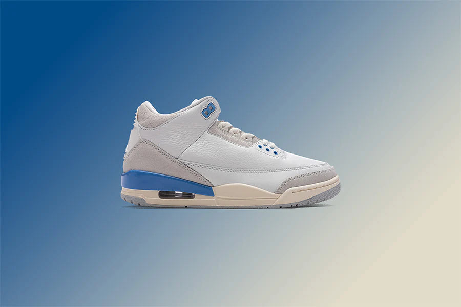 Air Jordan 3 Retro Lucky Shorts Summit White Hydrogen Blue Legend Blue
