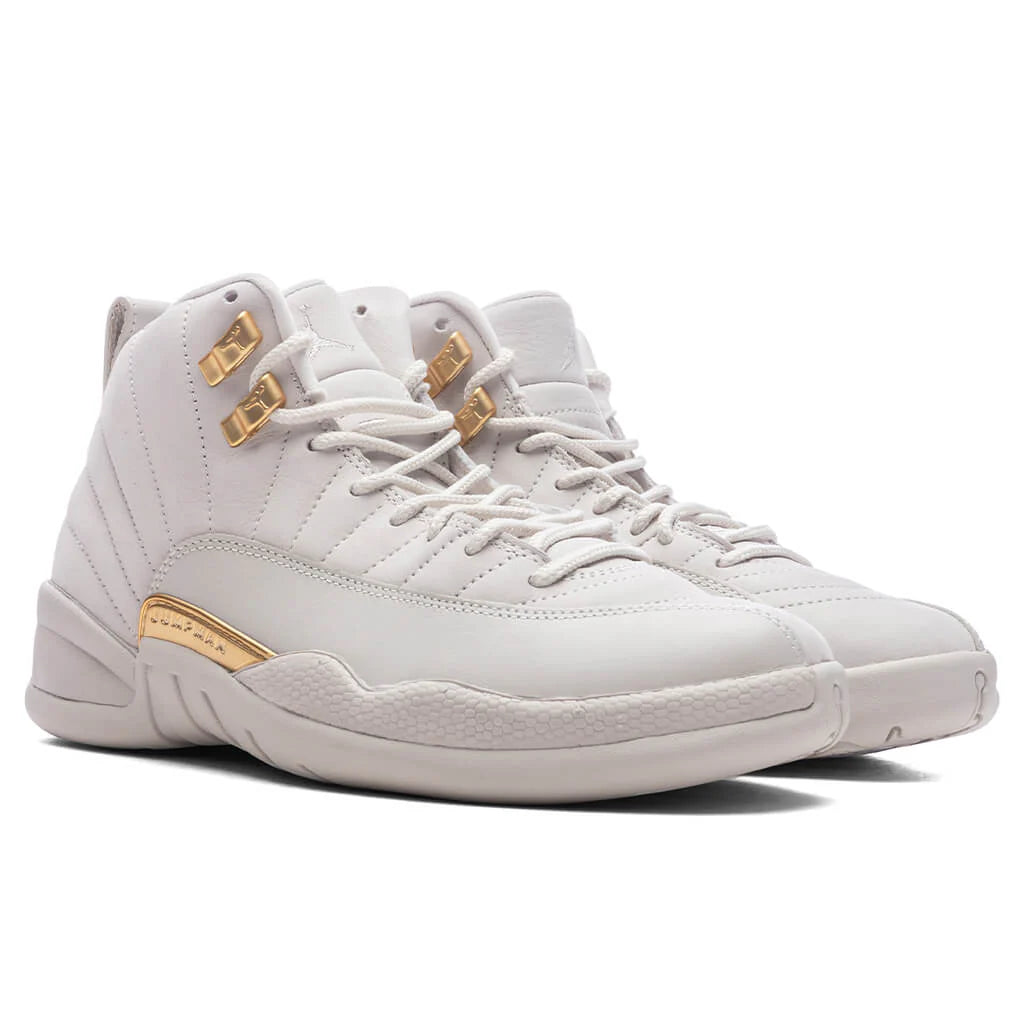 Womens Air Jordan 12 Retro Phantom Metallic Gold White