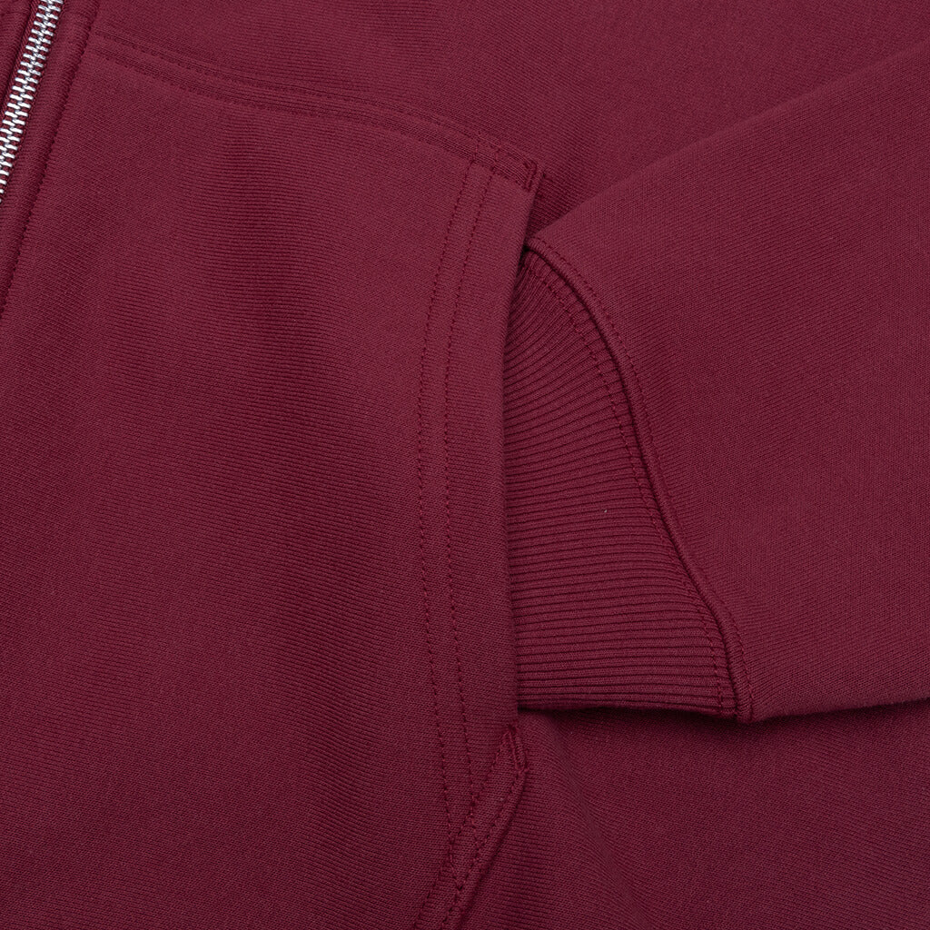 Mirror Zip Hoodie Wine