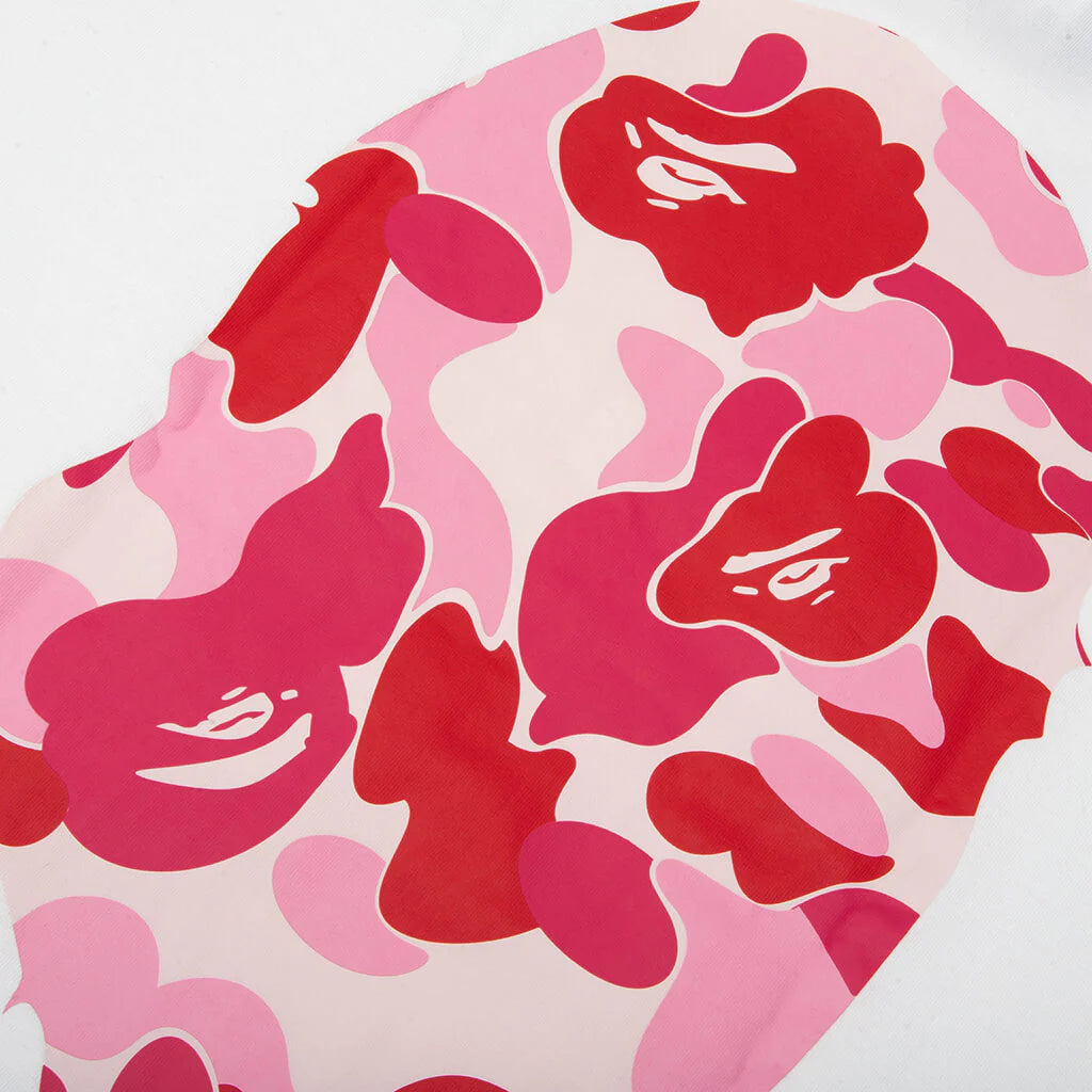 ABC Camo Big Ape Head Tee White Pink