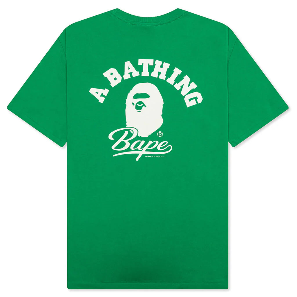 Cursive College Logo Relaxed Fit Tee Green