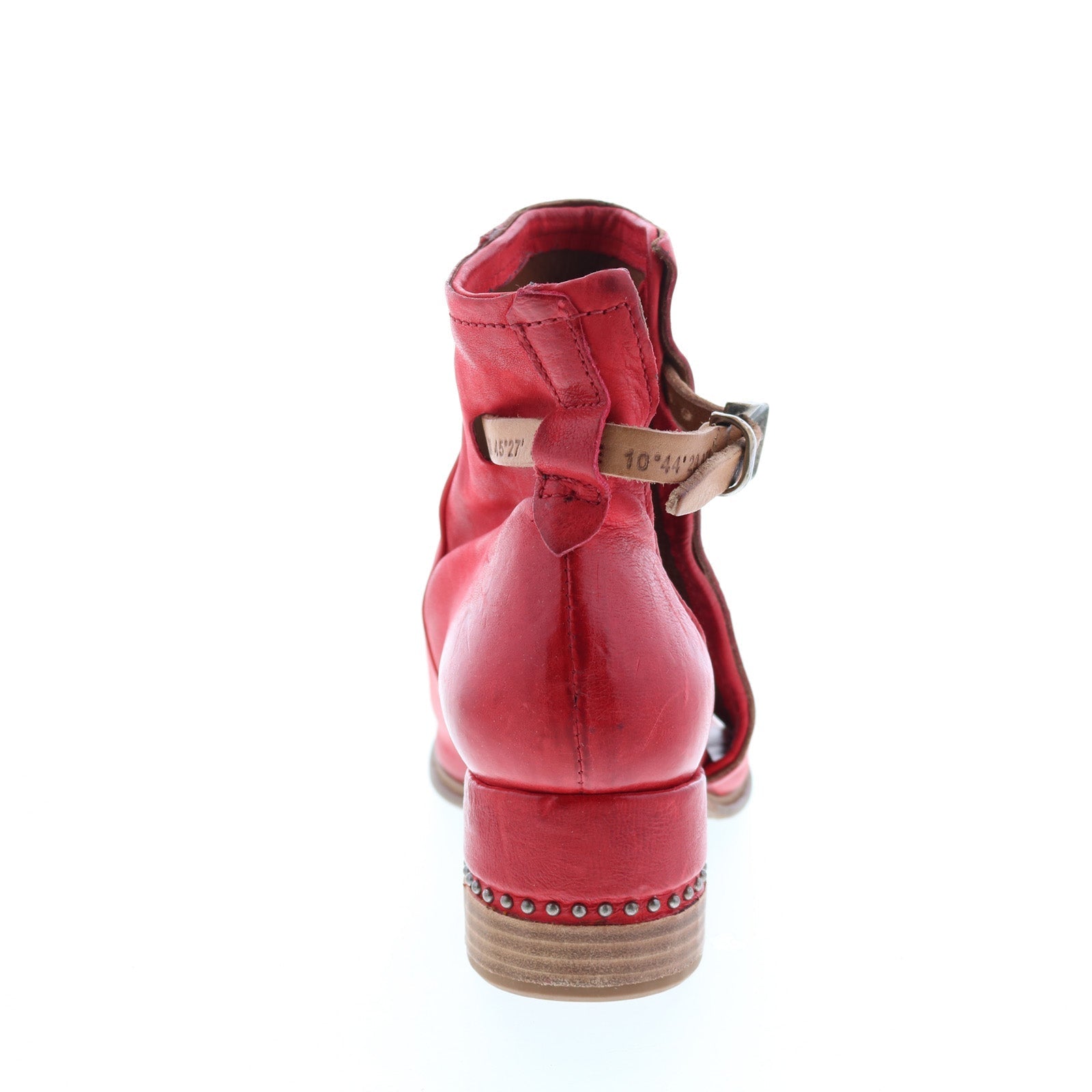 Morgan 672009-301 Womens Red Leather Hook & Loop Heeled Sandals Shoes