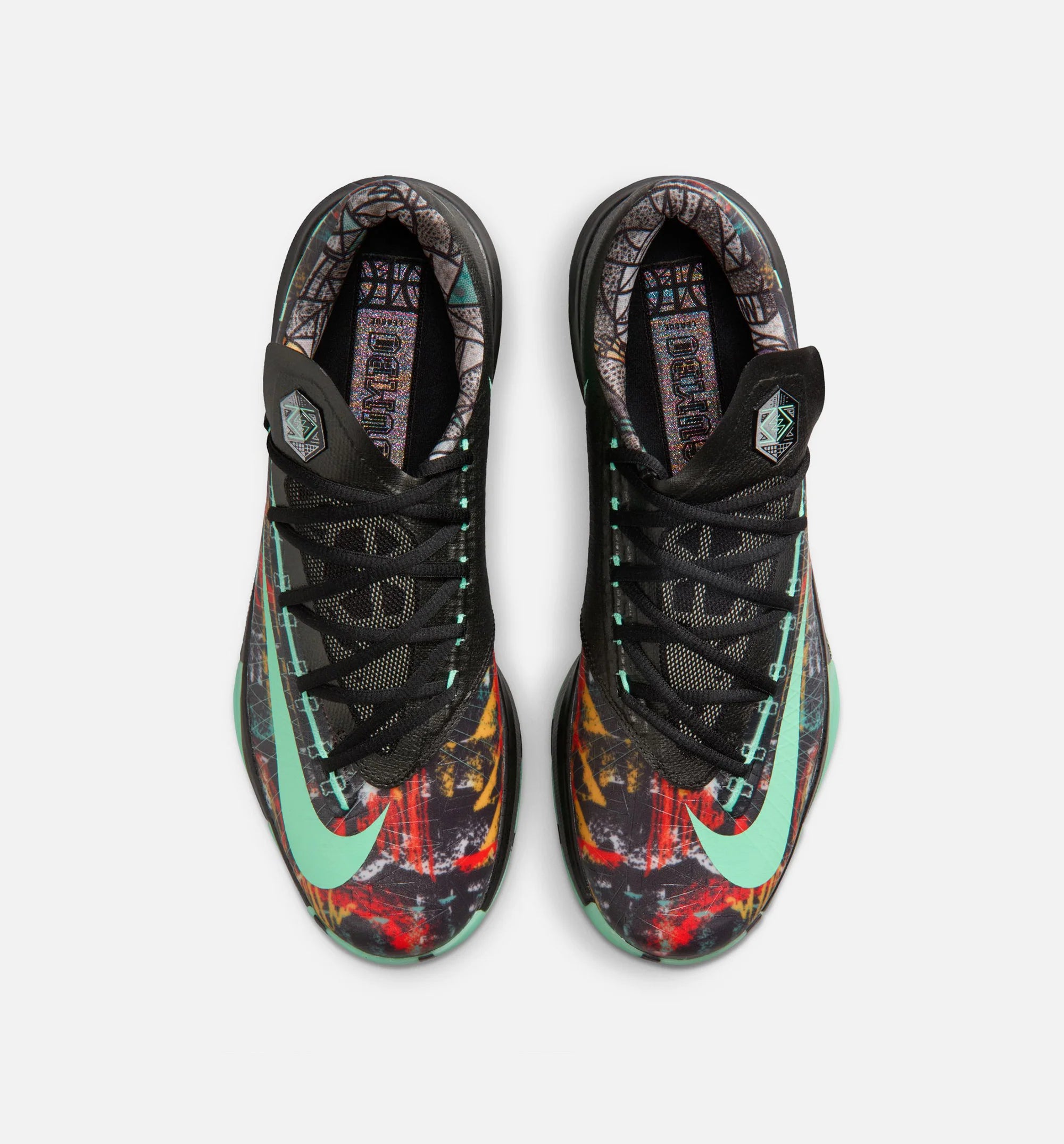 KD 6 All Star Illusion Mens Basketball Shoe Multicolor Green Glow Black