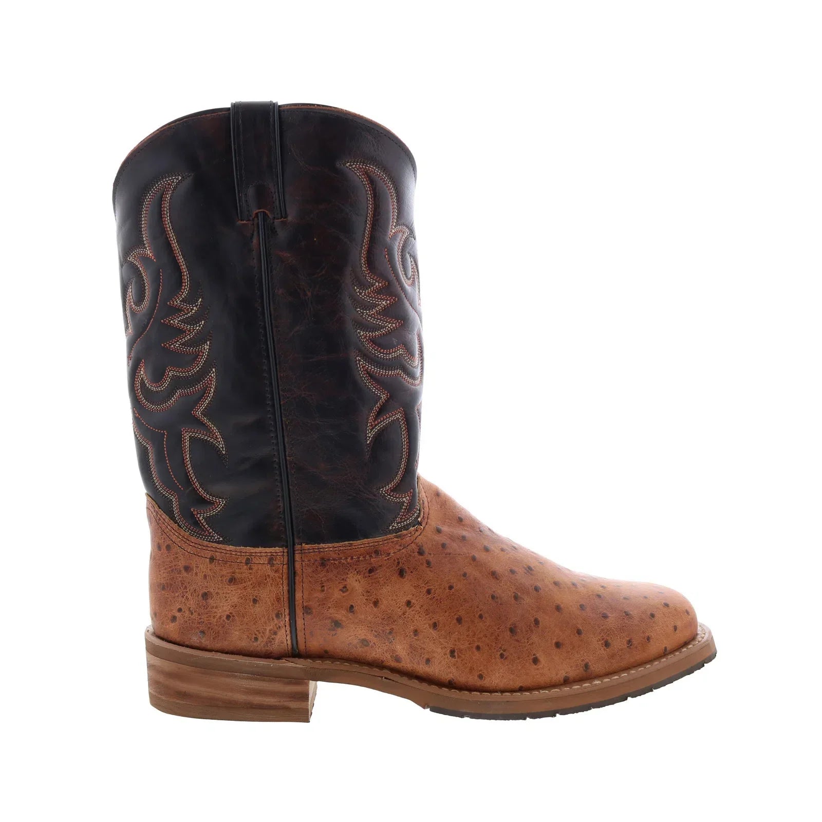 6750 Mens Brown Leather Slip On Cowboy Western Boots