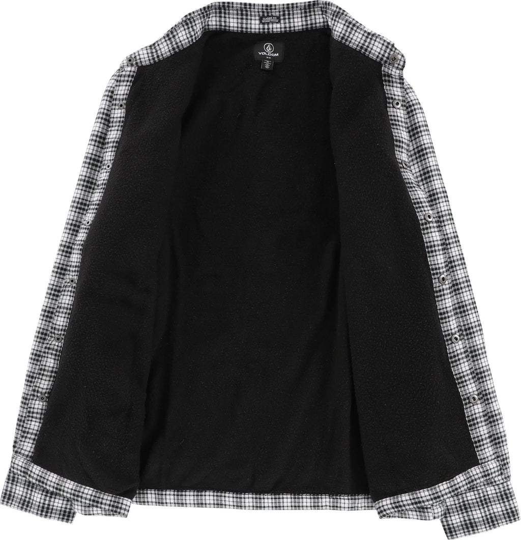 Volcom Wilderstone Flannel Shirt Dirty White