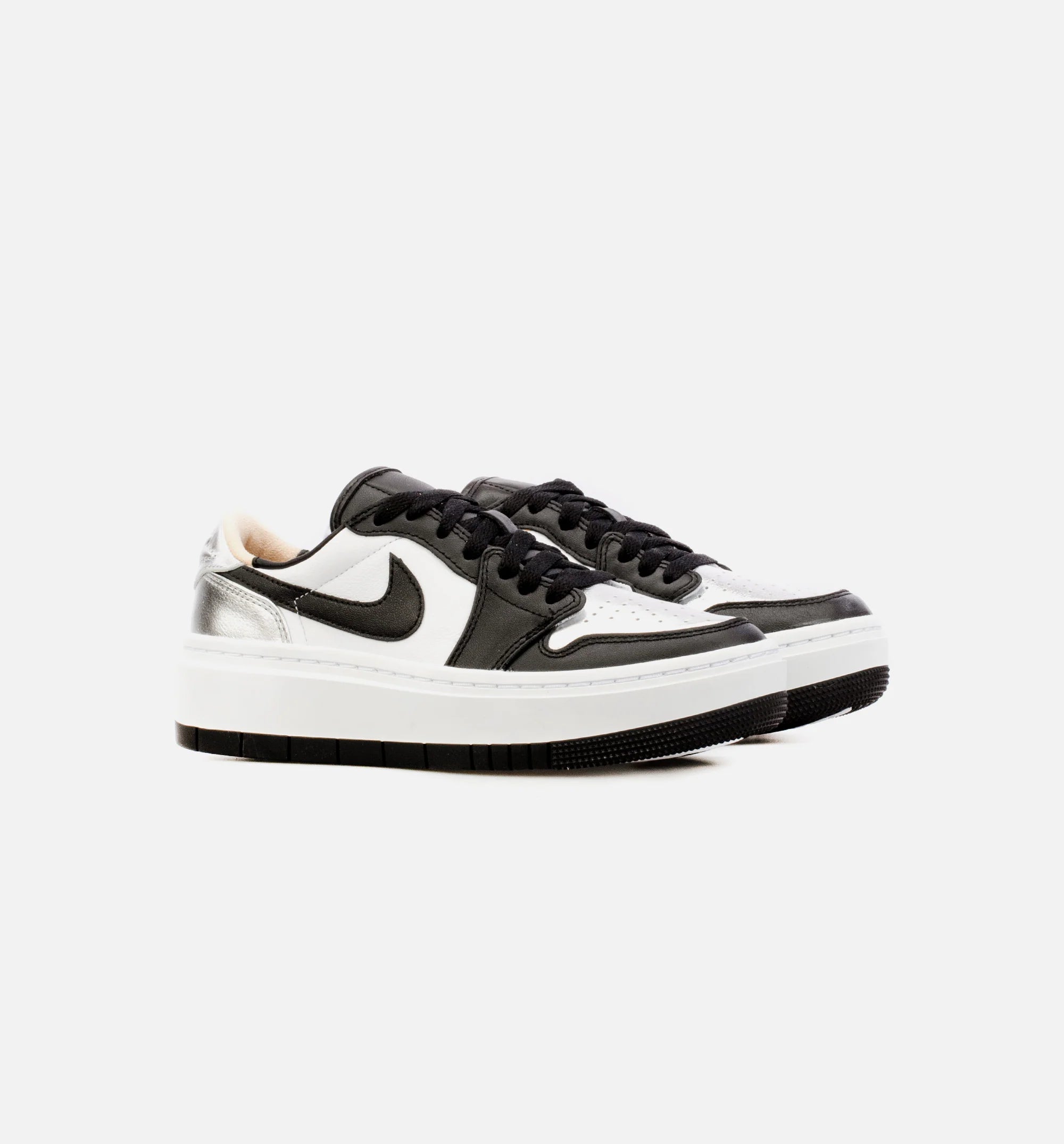 Air Jordan 1 Elevate Low Silver Toe Womens Lifestyle Shoe Black Silver