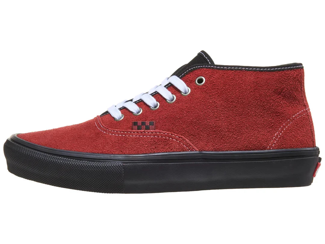 Vans Skate Authentic Mid Poppy Ember Red Black