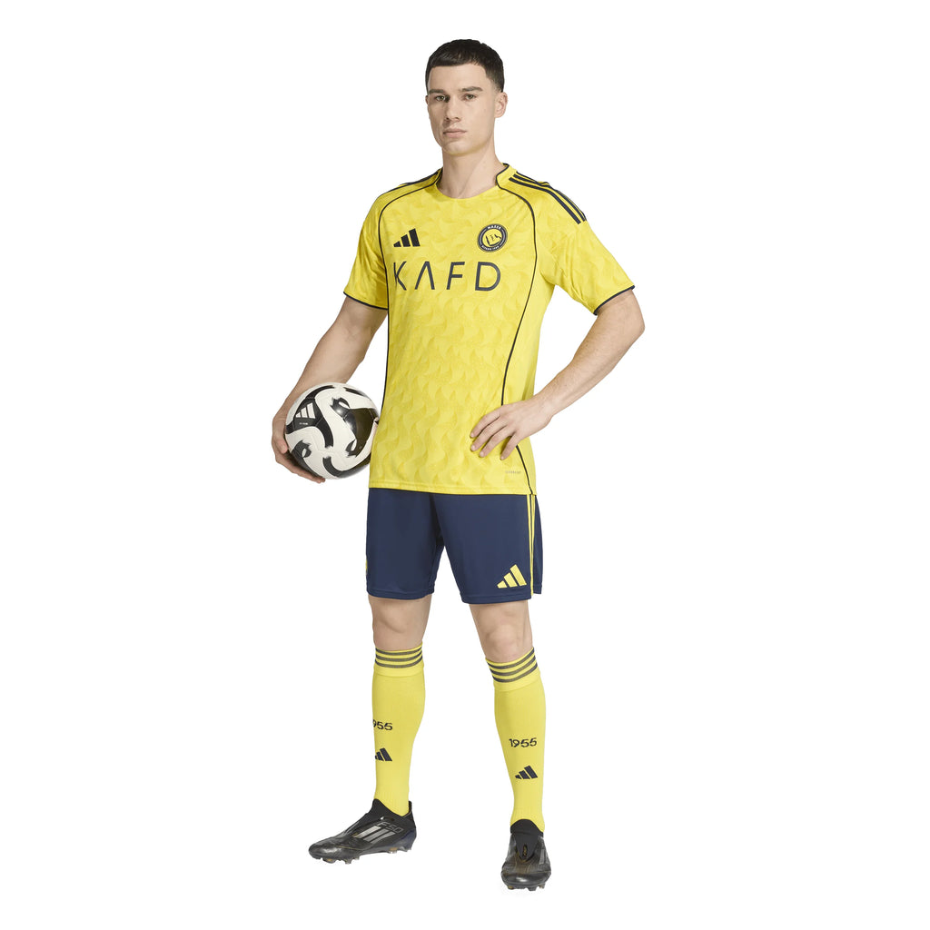 adidas Al Nassr FC Home Mens Soccer RONALDO 7 Jersey 25 26 Yellow Blue