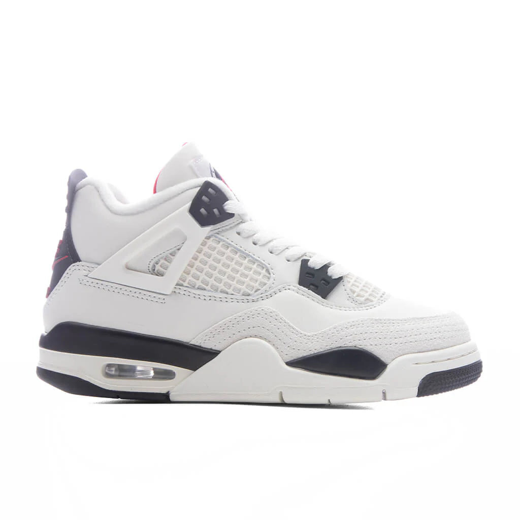 Air Jordan 4 Retro OG Flight Club GS Sail Black University Red