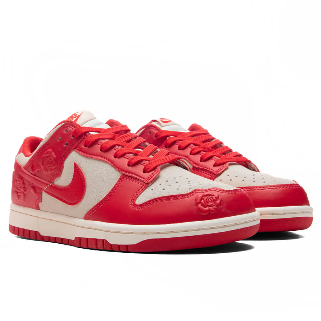 Womens Dunk Low Red Roses Coconut Milk University Red Pale Ivory