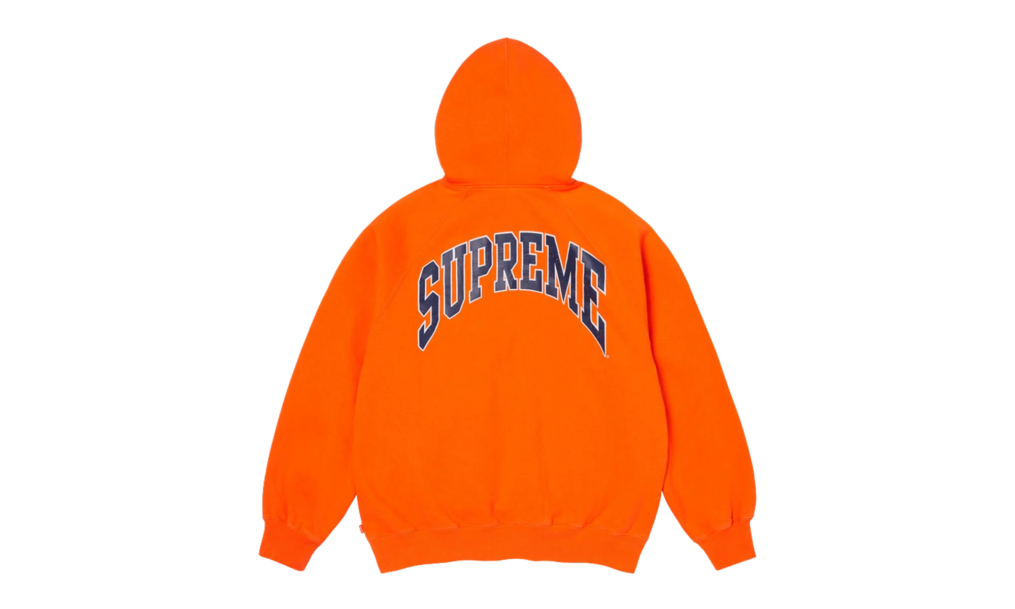 Cracked Raglan Zip Up Hooded Sweatshirt "SS26 - Dark Orange" SU27505