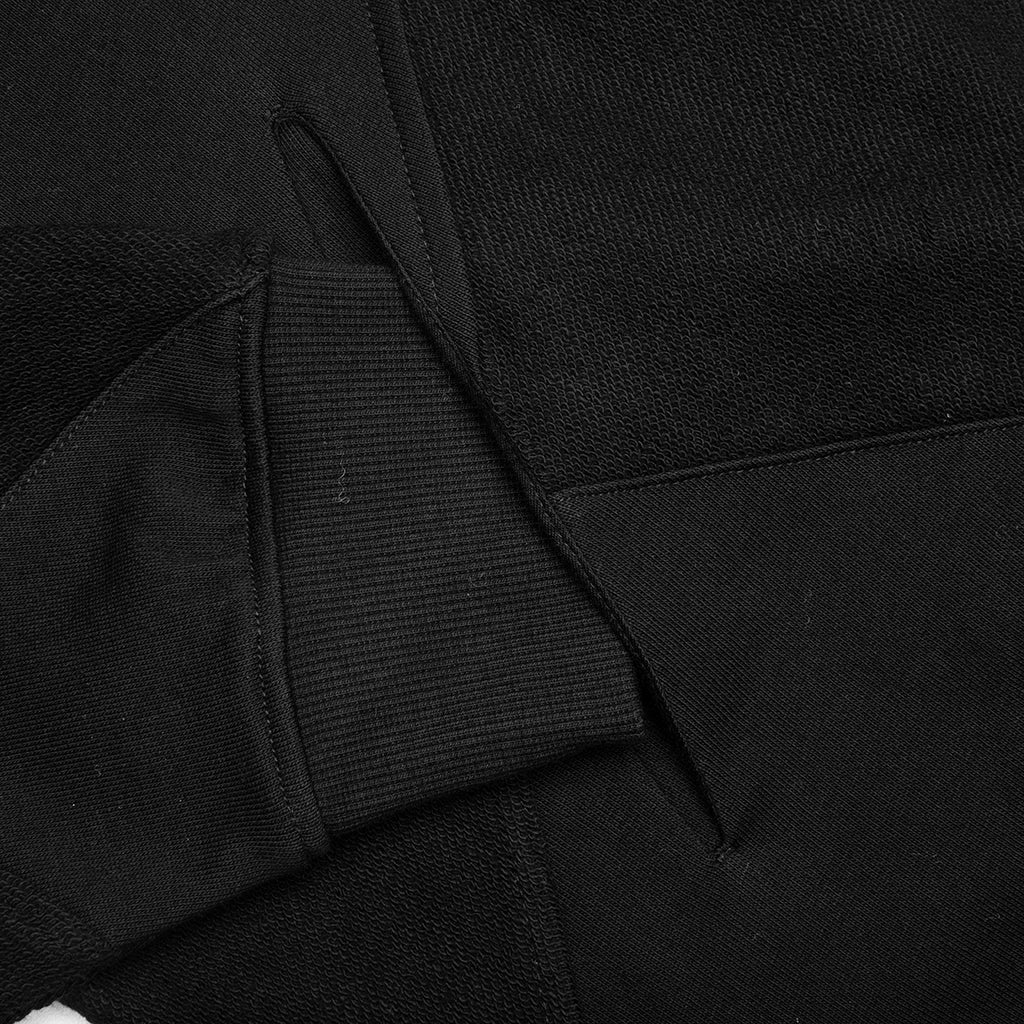 Diamond Terry Hooded Sweatshirt Black