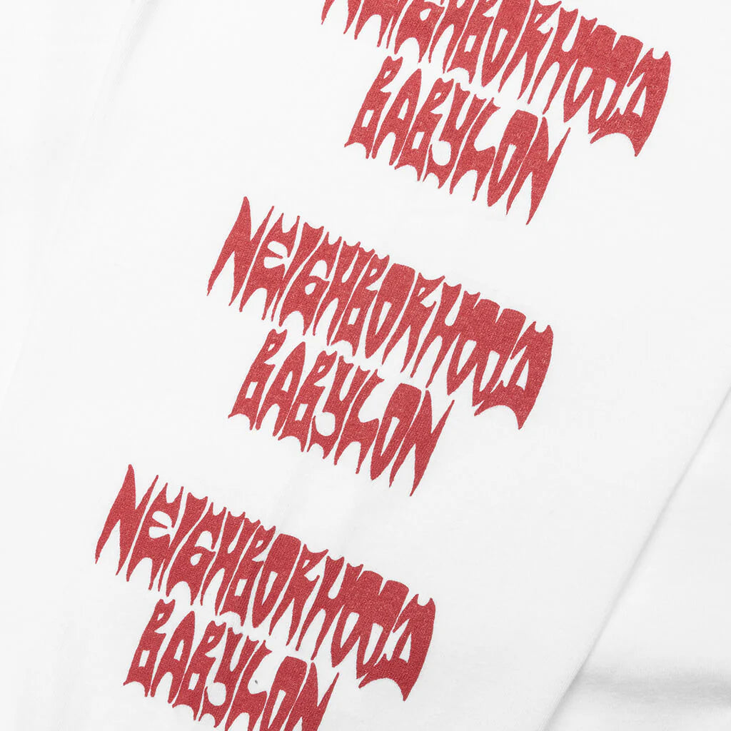Neighborhood x Babylon Tee LS 3 White