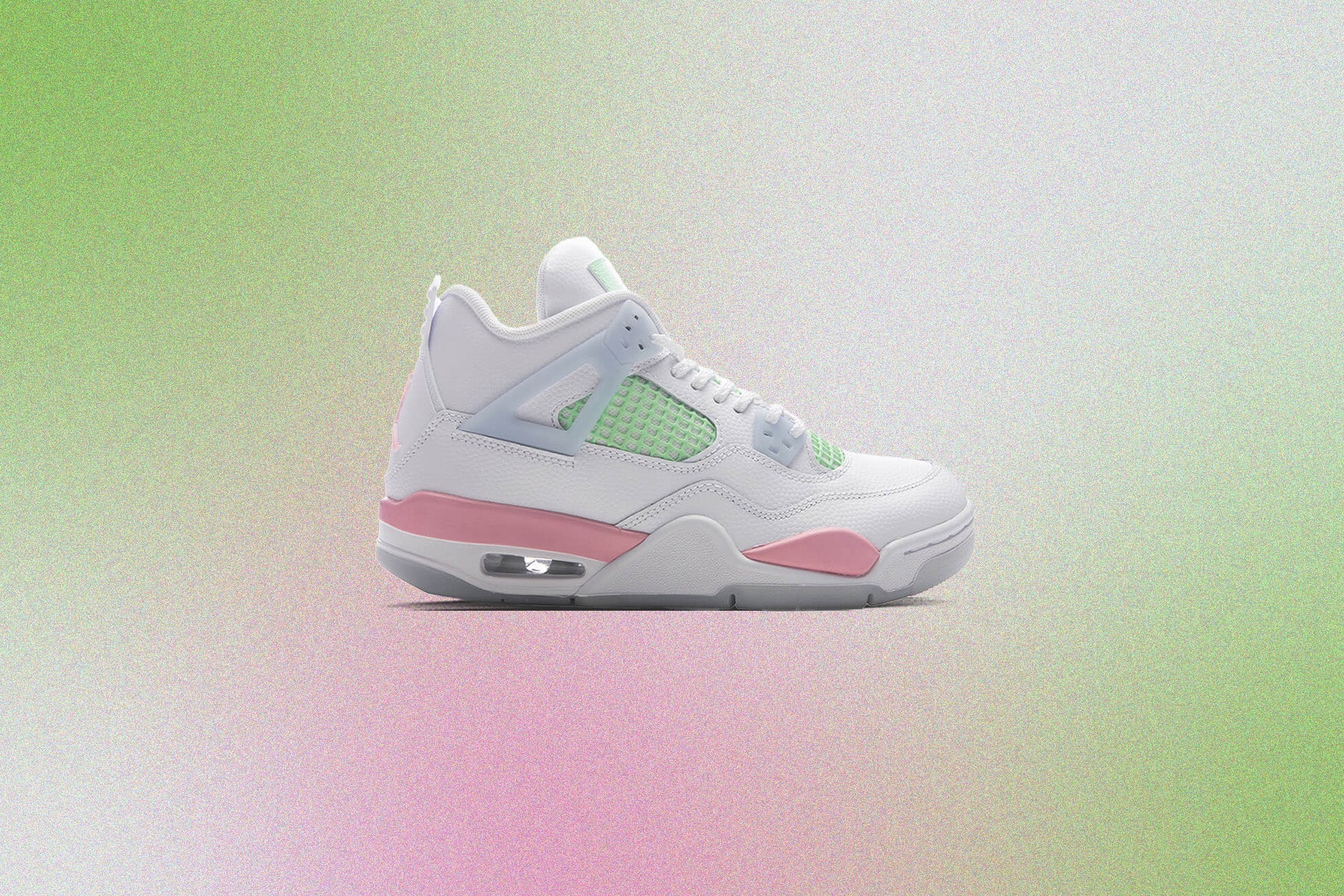 Air Jordan 4 Retro Valentines Day GS White Medium Soft Pink Half Blue