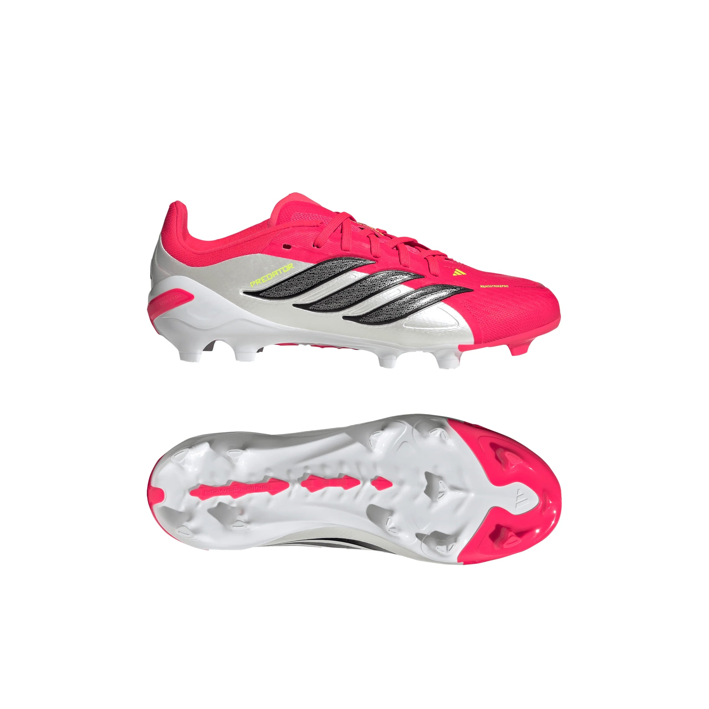 adidas Predator Elite FG Firm Ground Youth Soccer Cleats Red Black White