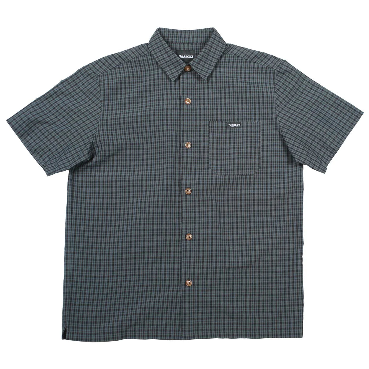 Theories Avignon Flannel Button Up Azure Blue