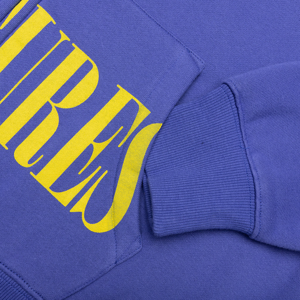 Split Zip Hoodie Blue