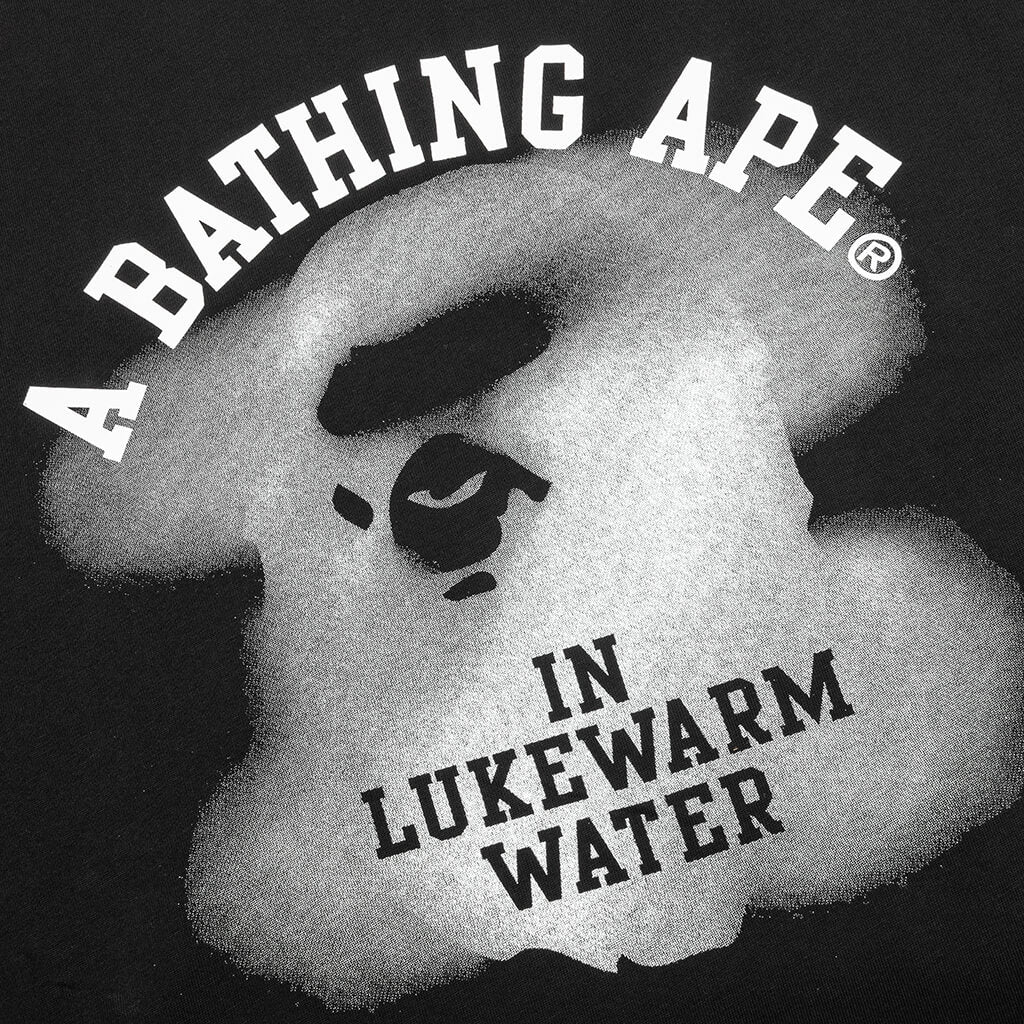 Water Print College Logo Relaxed Fit Tee Black