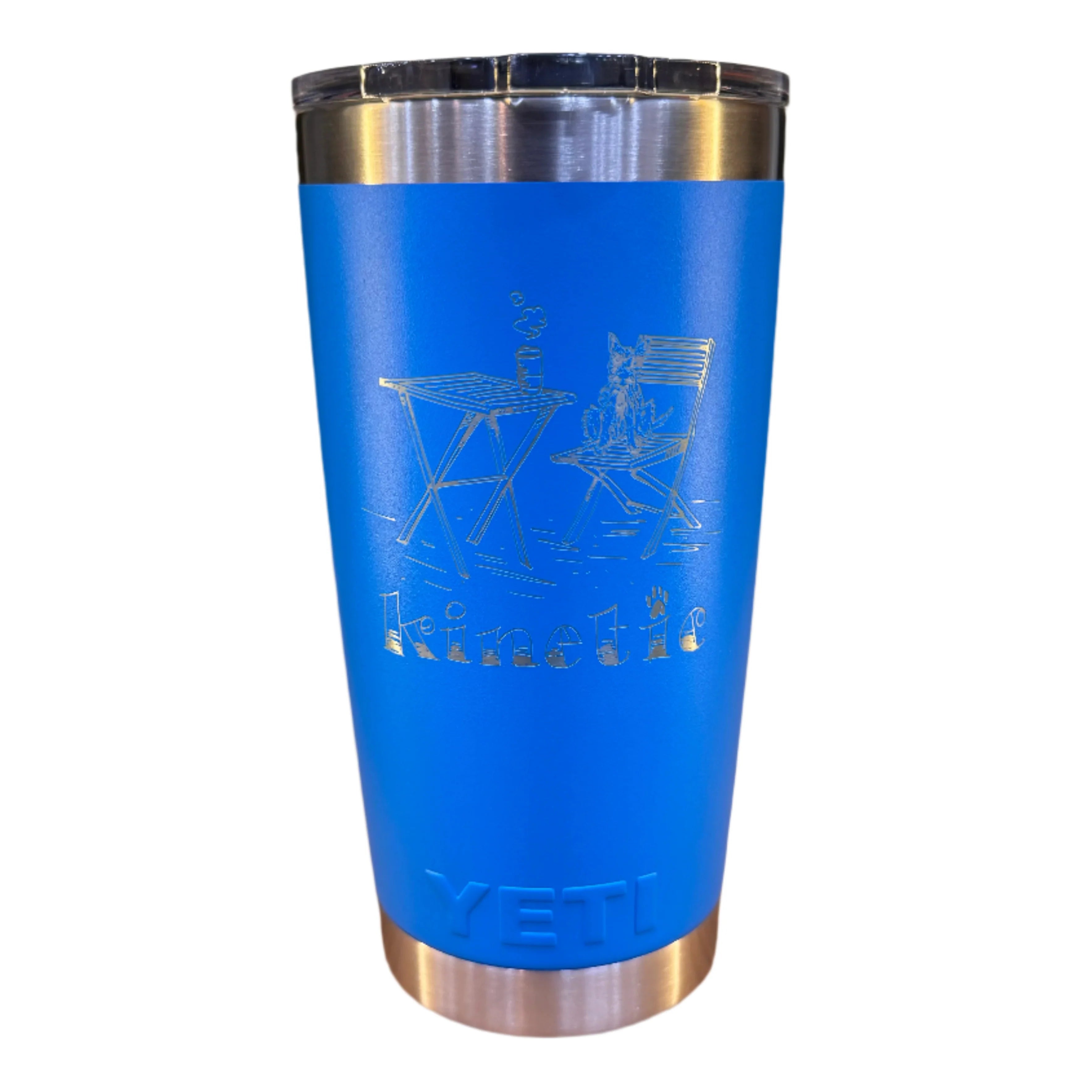 YETI x Kinetic Auggie Rambler 20 oz Tumbler Big Wave Blue