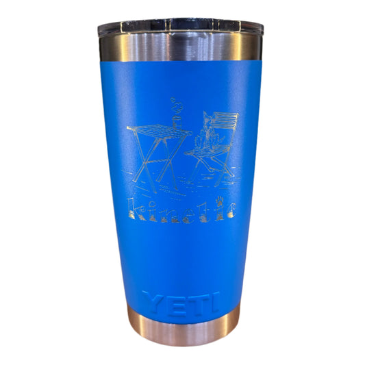 YETI x Kinetic Auggie Rambler 20 oz Tumbler Big Wave Blue