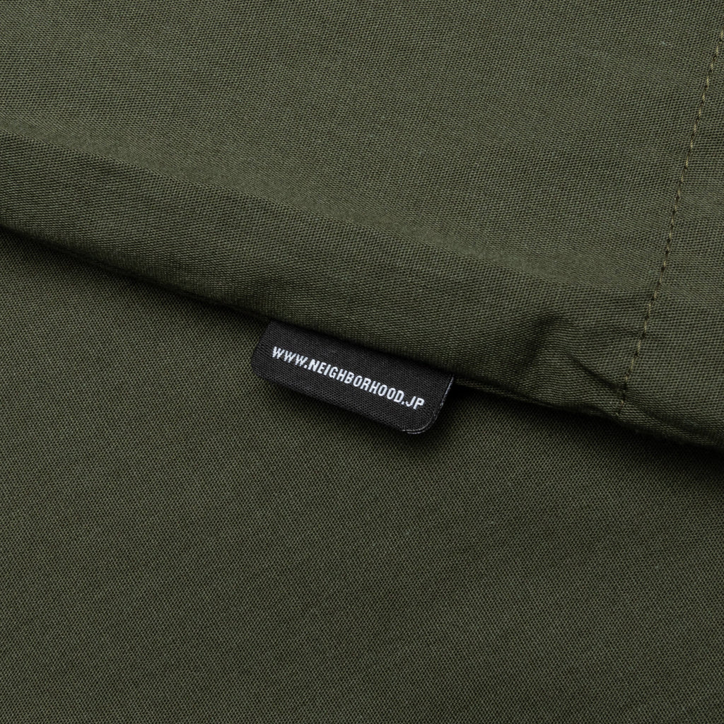 Solid Color Hawaiian S S Shirt Olive Drab