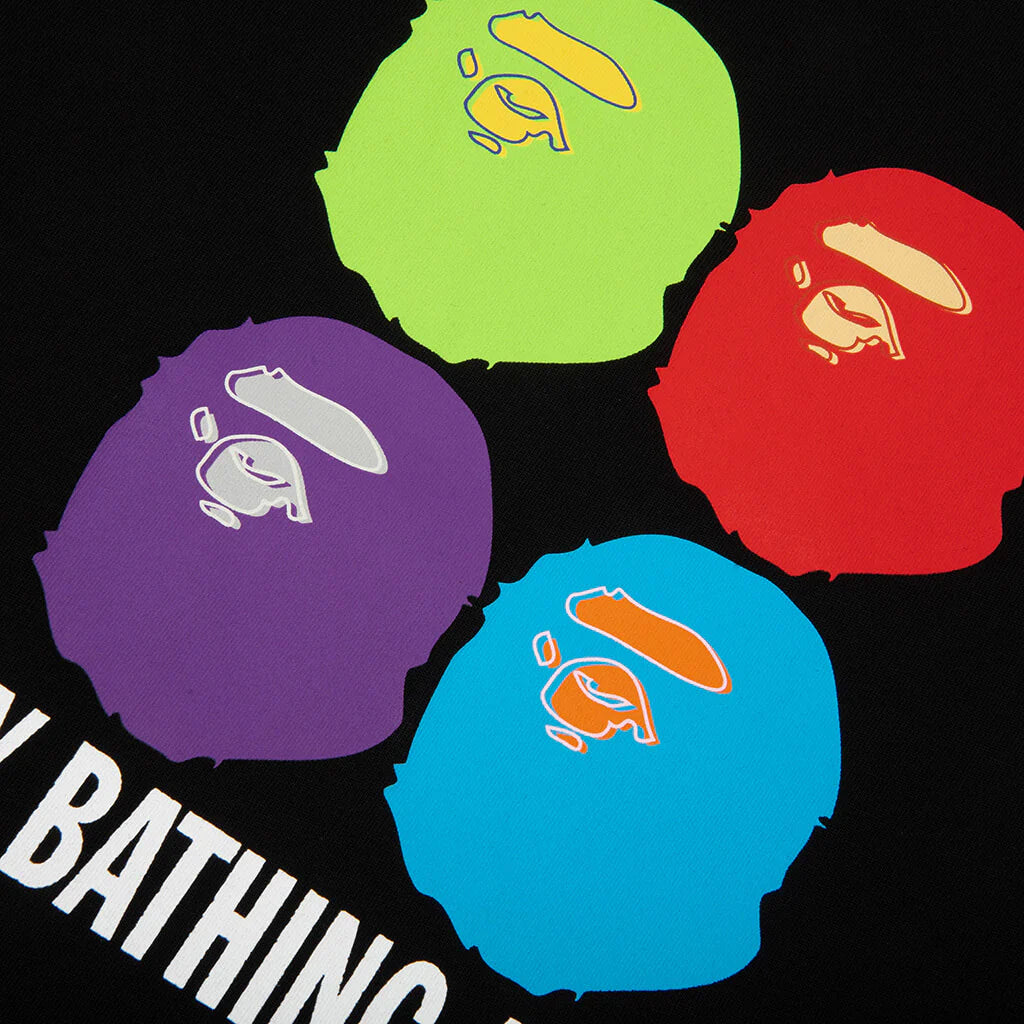Multi Ape Head By Bathing Ape Relaxed Fit Tee Black